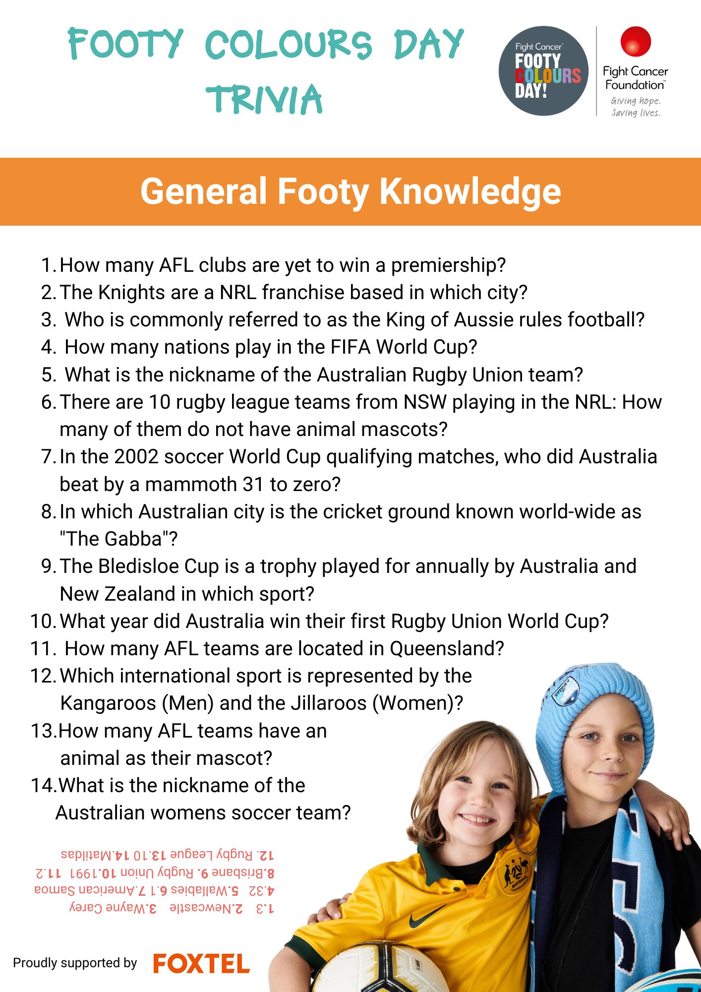 Trivia - General Footy Knowledge