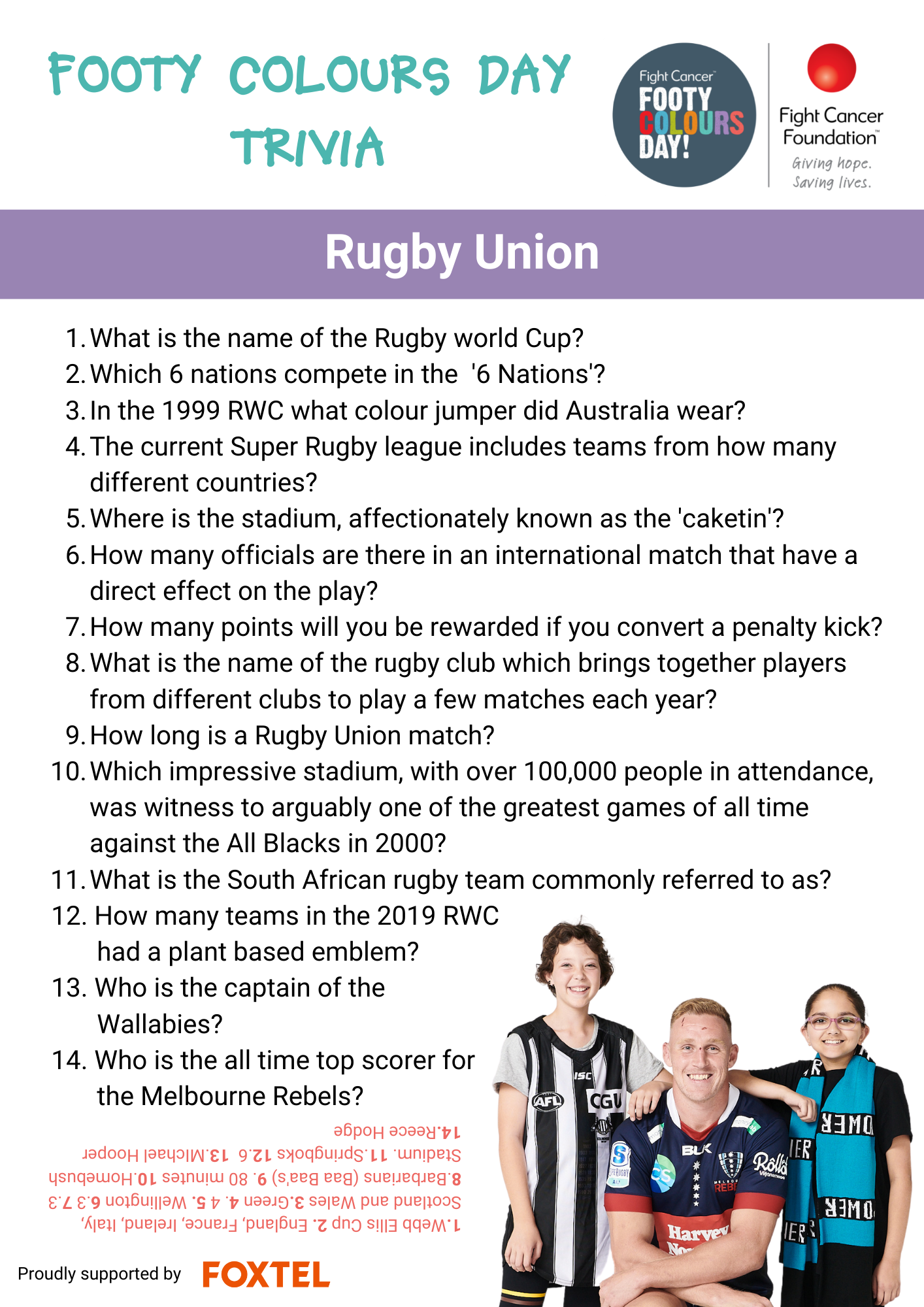 Trivia - Rugby Union